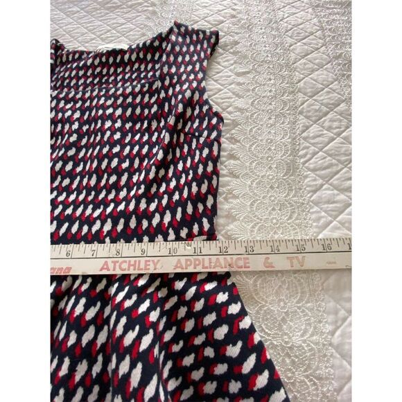 Eri + Ali Peplum Top Red, Blue White Knit Size XS - Picture 8 of 11